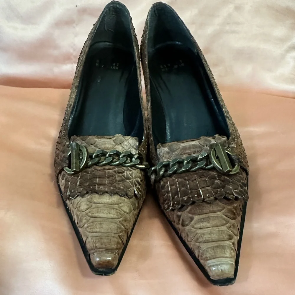 Stuart Weitzman Snake Print Heels - Picture 3 of 16